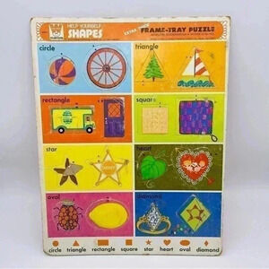 Vintage Whitman Shapes Tray Puzzle